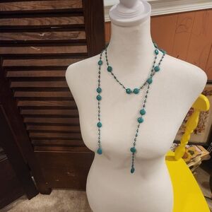 Elegant Turquoise Beaded Necklace